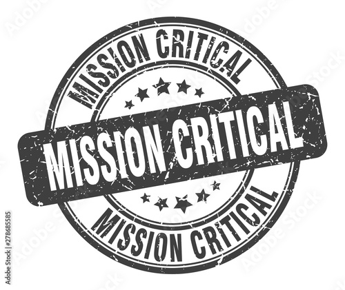 mission critical stamp. mission critical round grunge sign. mission critical