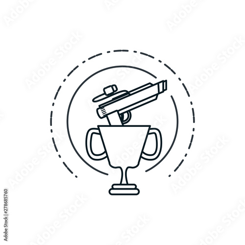 Fotografía gun weapon video game with trophy cup