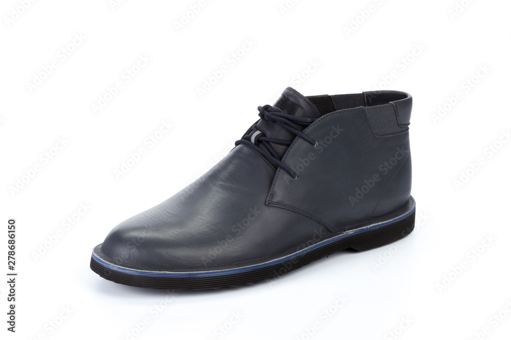 Black leather formal male shoes isolated on white background Black leather formal male shoes isolated on white background