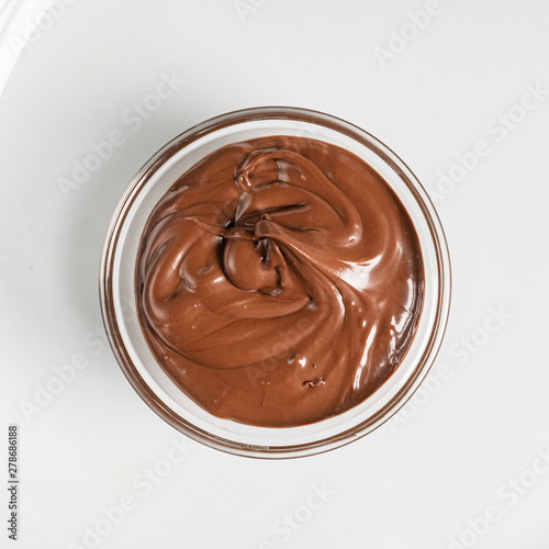 chocolate sauce in the bowl