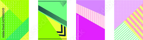 set of colorful banners