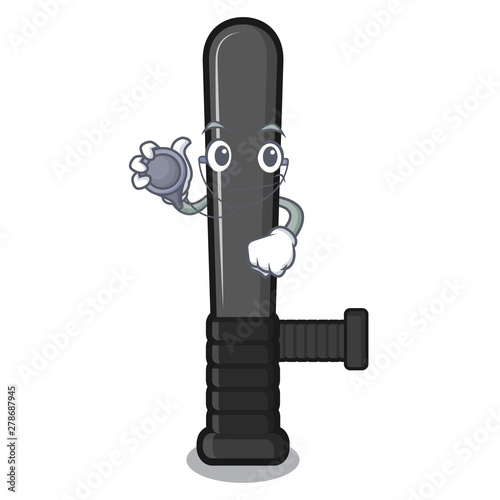 Doctor police baton isolated with the character