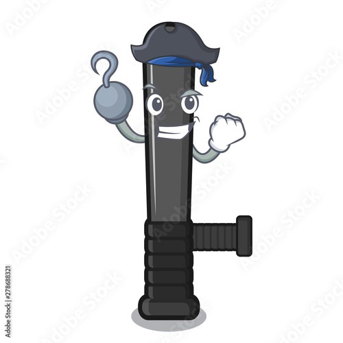 Pirate police baton isolated with the character