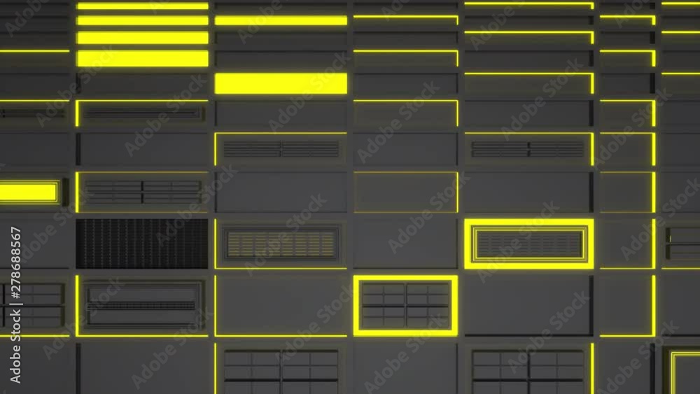 Animated futuristic technological or industrial background loop Animated futuristic technological or industrial background loop