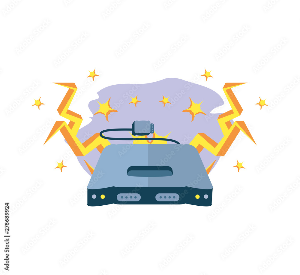 Naklejka premium retro video game console icon