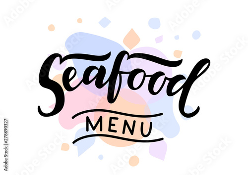 Seafood hand drawn lettering