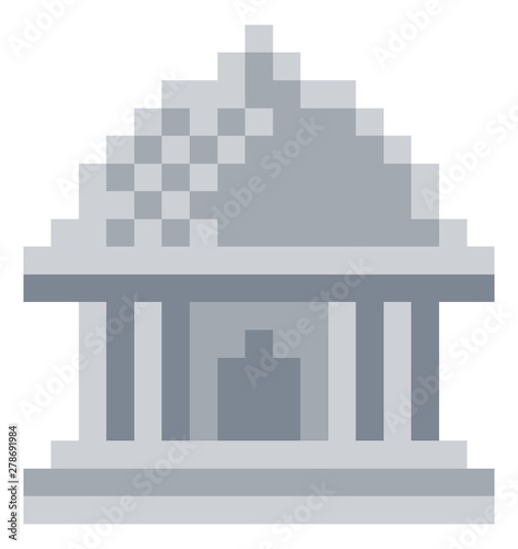 Museum icon in a pixel 8 bi...