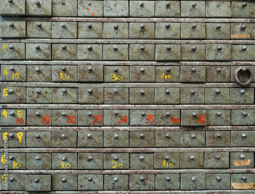 casier tiroir industrielmeuble rangement petit façade métal