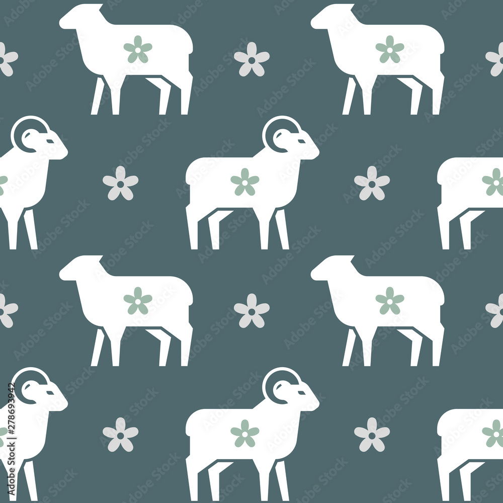 Obraz premium Vector seamless pattern on the theme of farming, sleep and so on.