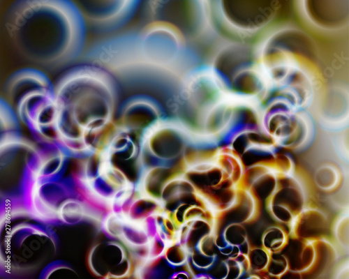 Abstract texture with an array of blurred circles