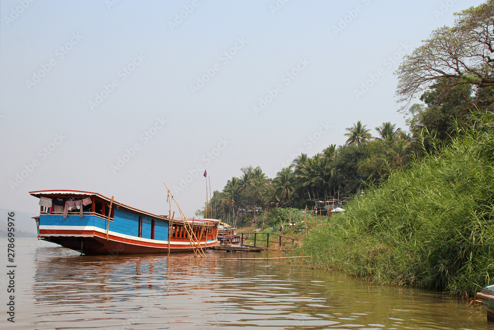 along the river mekong in laos 