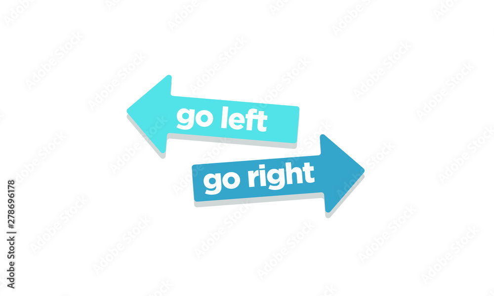 Go Left and Right Arrows in Opposite Directions Go Left and Right Arrows in Opposite Directions