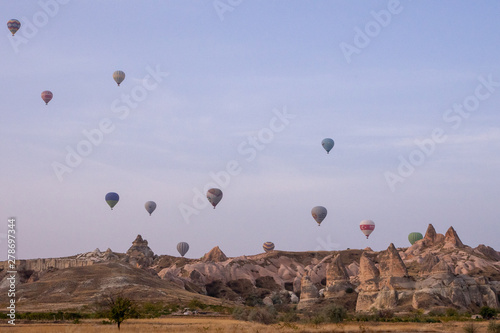 Panoramic view of Cappadocia, Cappadocia is one of the best places to fly with hot air balloons.