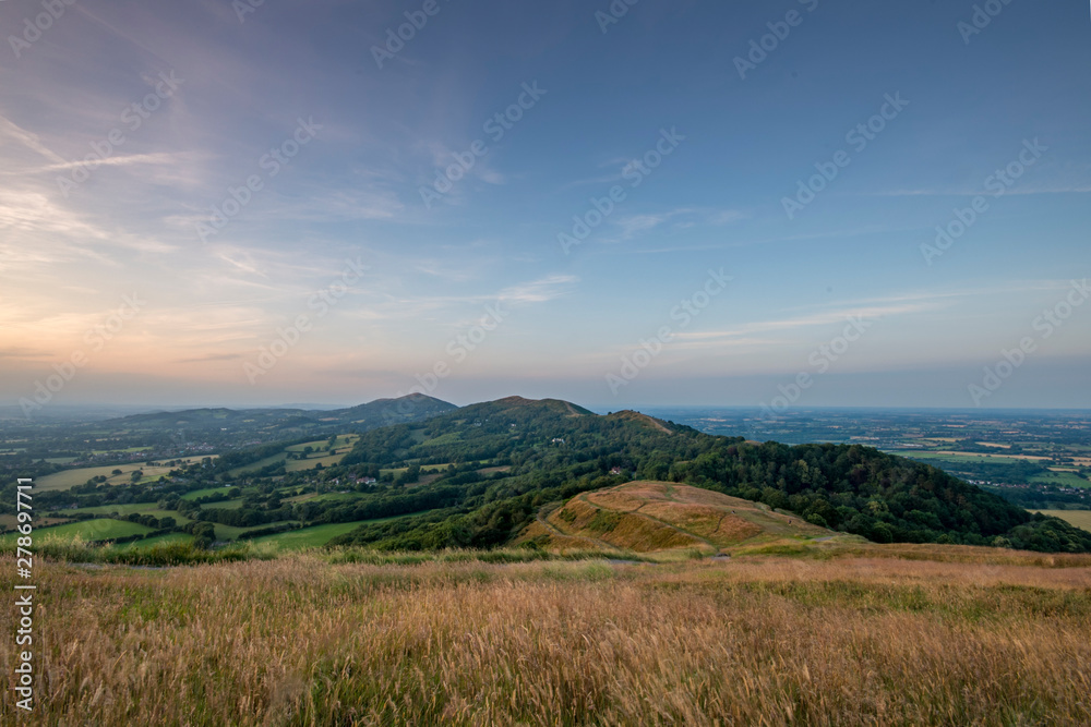 Fototapeta premium View of the Malvern Hills from British Camp Worcestershire England