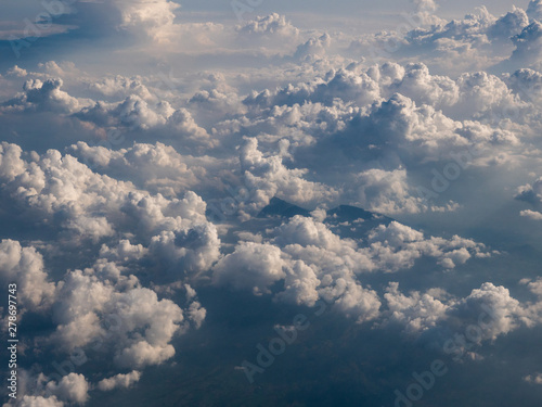 Above the clouds aerial view