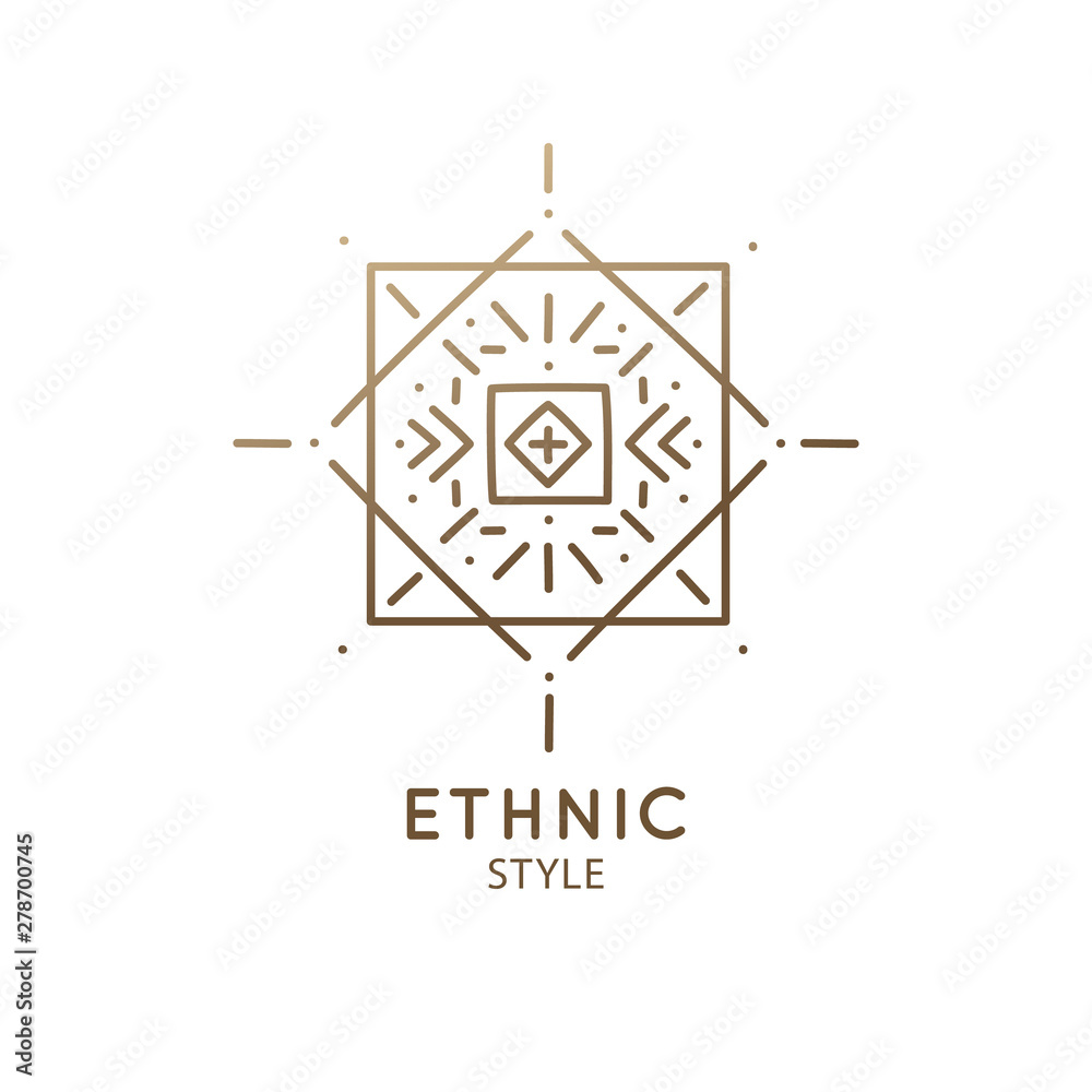 Geometric sacred abstract emblem tattoo