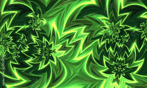 Beautiful abstract flower for art projects, cards, business, posters. 3D illustration, computer-generated fractal