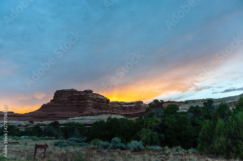 Sunset at the Needles District Campground. Canyonlands National Park  Utah