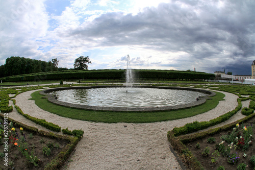 Fountain in a castle park