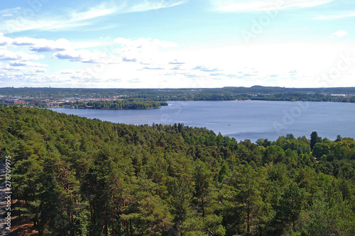View from Pyynikki observation tower in Tampere Finland.