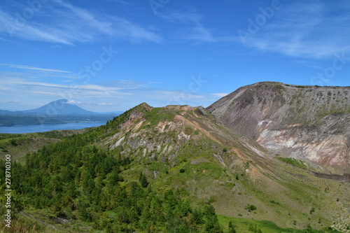 Landscape with Mount Yotei and volcano in Hokkaido, Japan