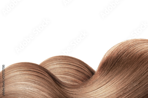 Brown shiny hair as background. Copyspace