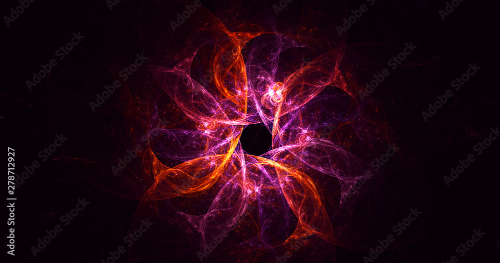 3D rendering abstract red fractal light background 3D rendering abstract red fractal light background