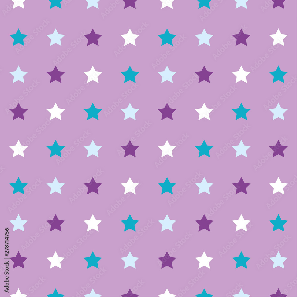 Seamless pattern with colorful stars