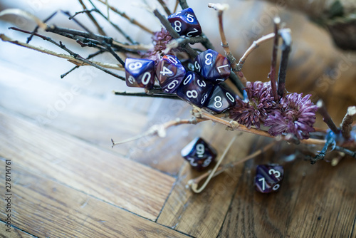 playing dice for role-playing and board games photo