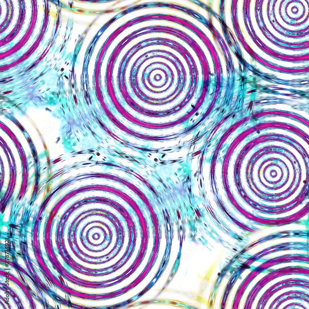 Circles seamless pattern, watercolor illustration. Circles seamless pattern, watercolor illustration.