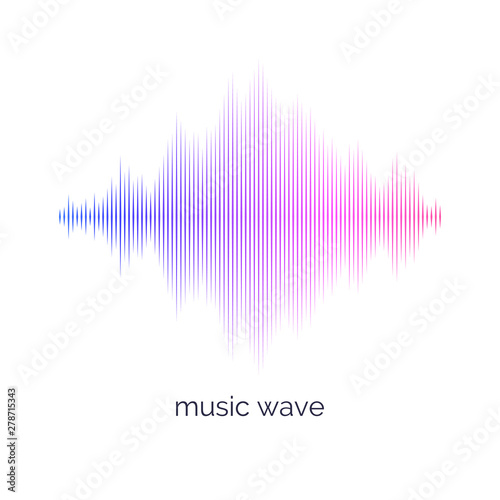 Sound wave equalizer. Vector illustration on dark background