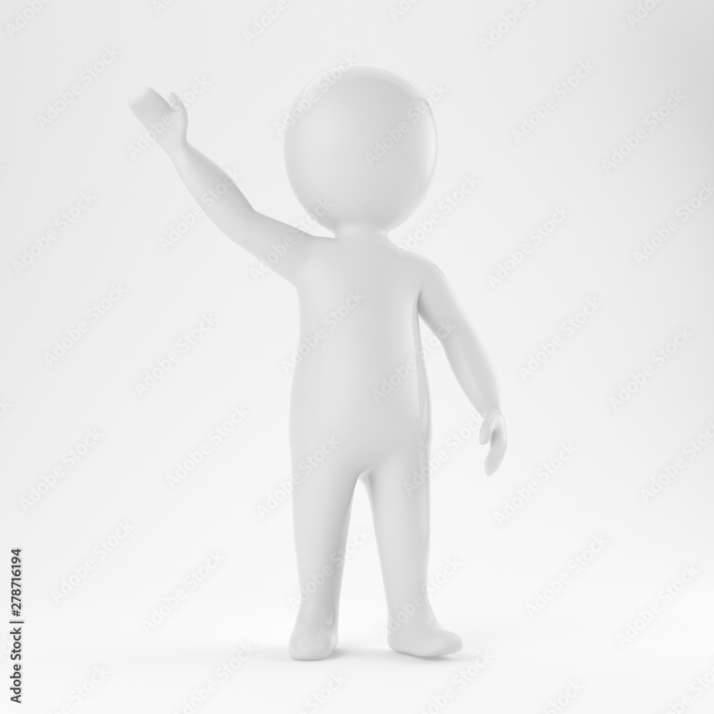 White people welcome business concept illustration 3D rendering White people welcome business concept illustration 3D rendering