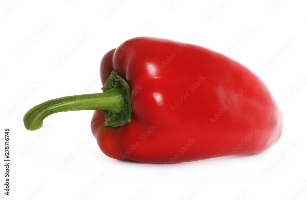 Fresh red pepper, paprika isolated on white background 
