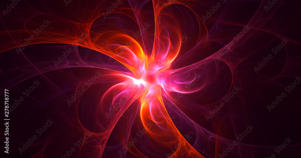Fototapeta premium 3D rendering abstract fractal light background