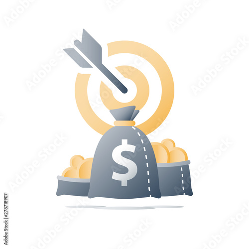 Fund raising campaign, hedge fund concept, investment idea, financial strategy, business revenue increase target