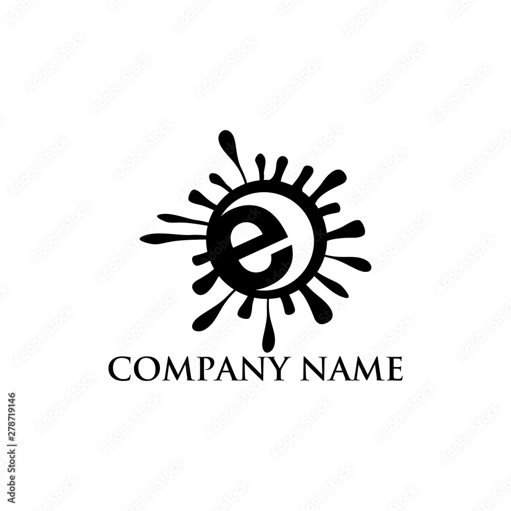 Fototapeta premium Abstract Letter e logo design template elements. abstract letter e. Business corporate letter e logo design vector.