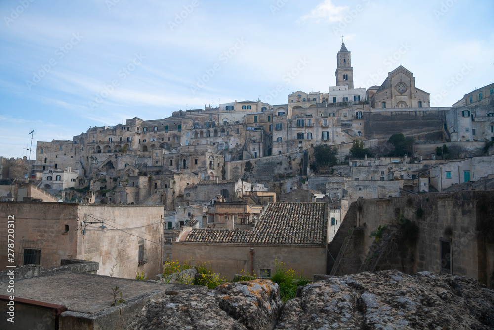 View on old houses of Matera, Italy