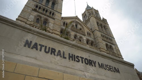 Natural History Museum Sign in London, UK