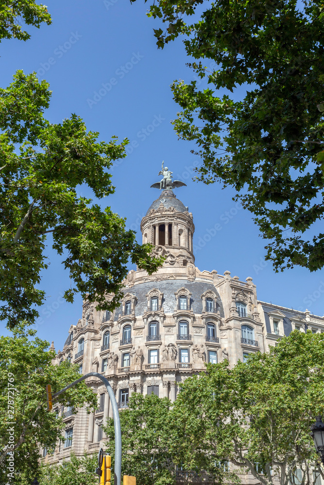 Passeig de Gràcia avenue in Barcelona