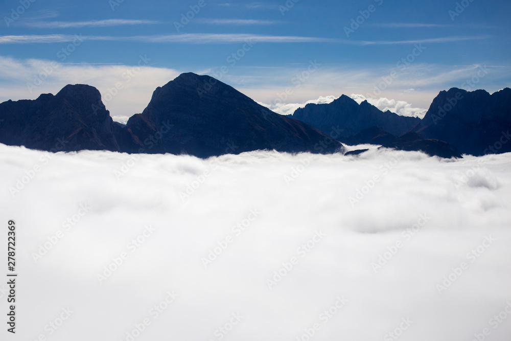 Wolkenmeer in den Alpen