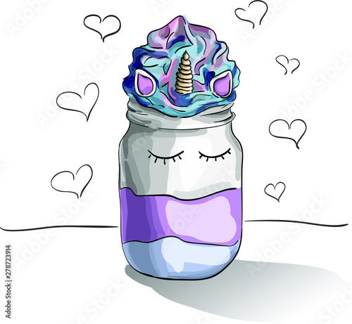 Milkshake as a single horn