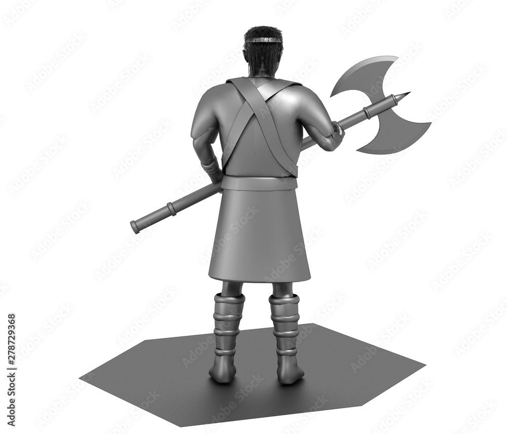 Obraz premium 3D rendering, warrior character, illustration