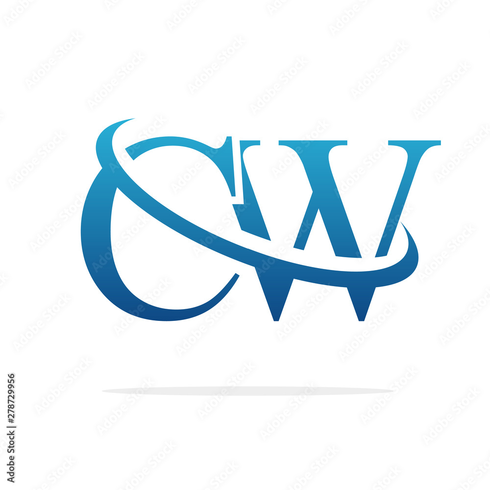 CW Creative logo design vector art