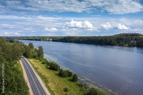 River Daugava in summer afternoon, central Latvia.