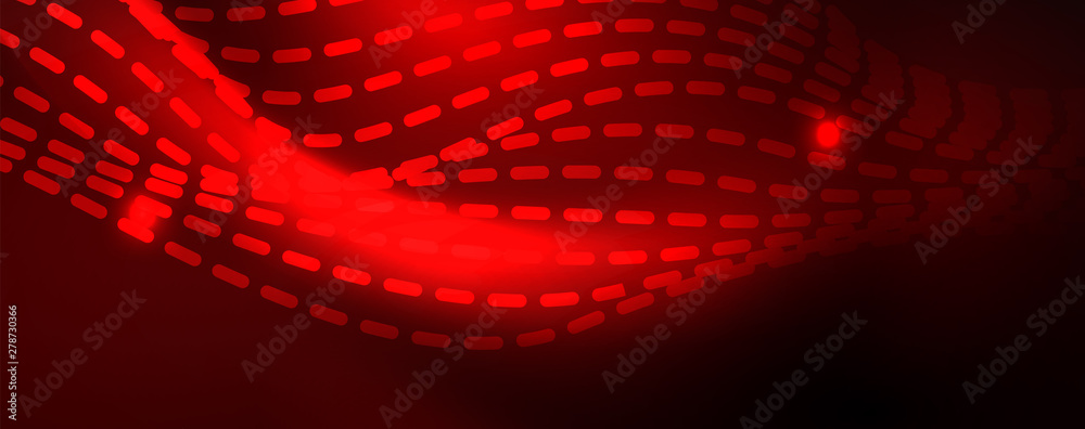 Fototapeta premium Shiny neon lines techno magic futuristic background, magic energy space light concept, abstract background wallpaper design