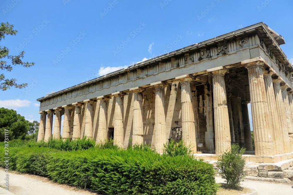 The Temple of Hephaestus or Hephaisteion or earlier as the Theseion is a well-preserved Greek temple; it remains standing largely as built.