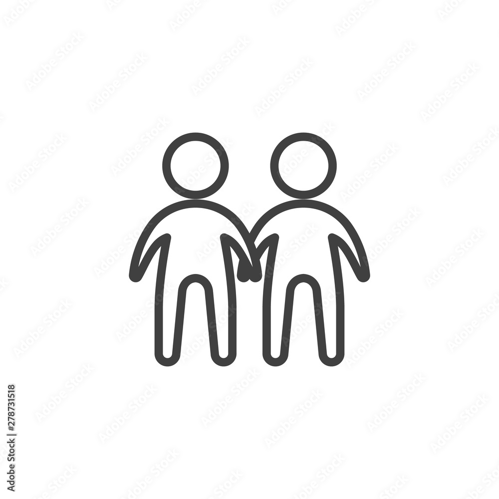 Partnership line icon. Deal linear style sign for mobile concept and web design. Handshake for agreement outline vector icon. Symbol, logo illustration. Vector graphics Partnership line icon. Deal linear style sign for mobile concept and web design. Handshake for agreement outline vector icon. Symbol, logo illustration. Vector graphics