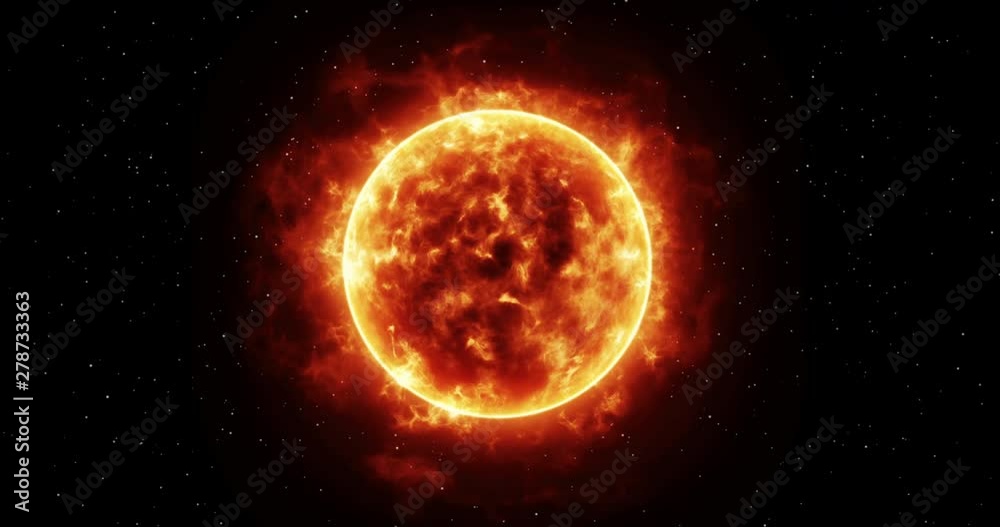 Sun surface with solar flares. Sun surface with solar flares.