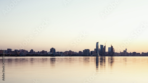 Baku Bay at predawn hours