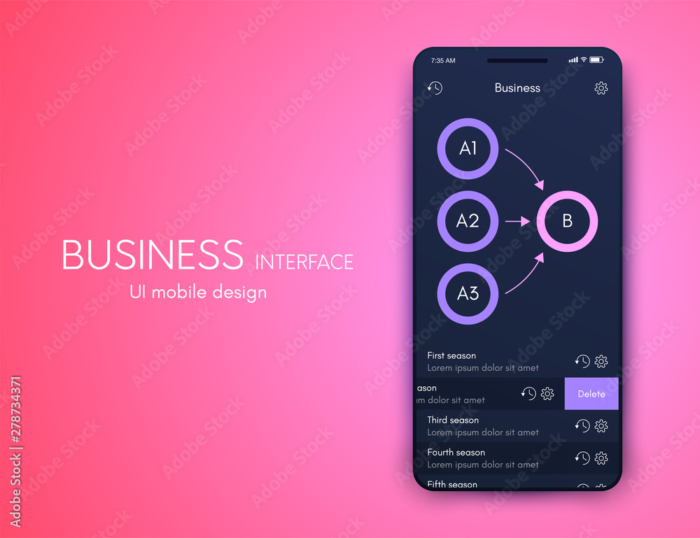 Vector graphics mobile infographics with three options. Template for creating mobile applications, workflow layout, diagram, banner, web design, business reports with 3 steps Vector graphics mobile infographics with three options. Template for creating mobile applications, workflow layout, diagram, banner, web design, business reports with 3 steps
